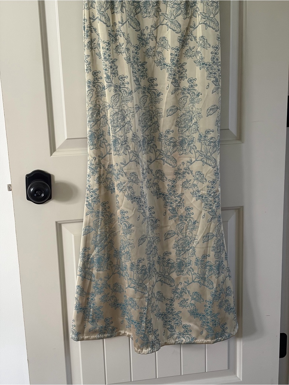 Azazie Atelier Floral Satin Cowl Neck Maxi Dress US 4 Wedding Guest - Picture 5 of 16
